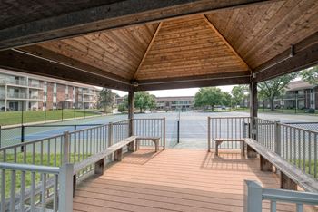 Courtyard with gazebo